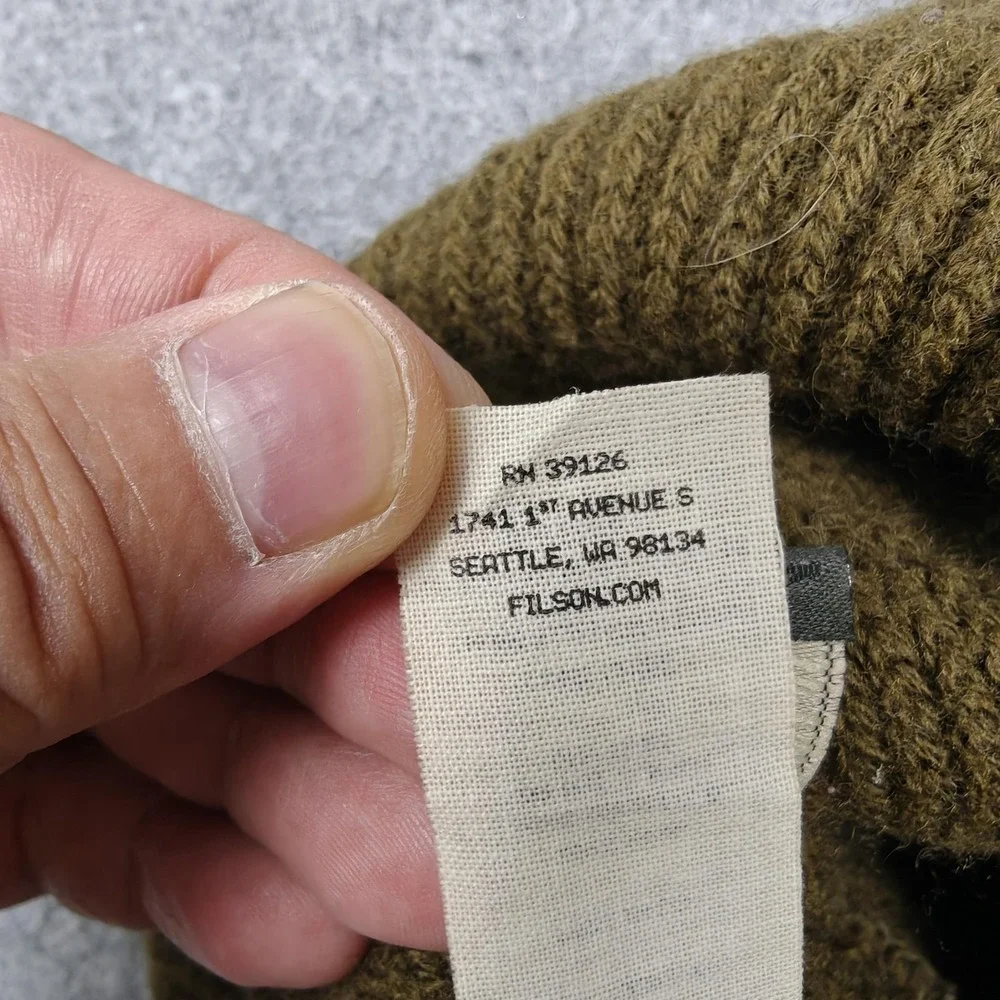 Filson Hat Beanie Ducks Unlimited One Size Boys Olive Wool Knit USA Outdoor